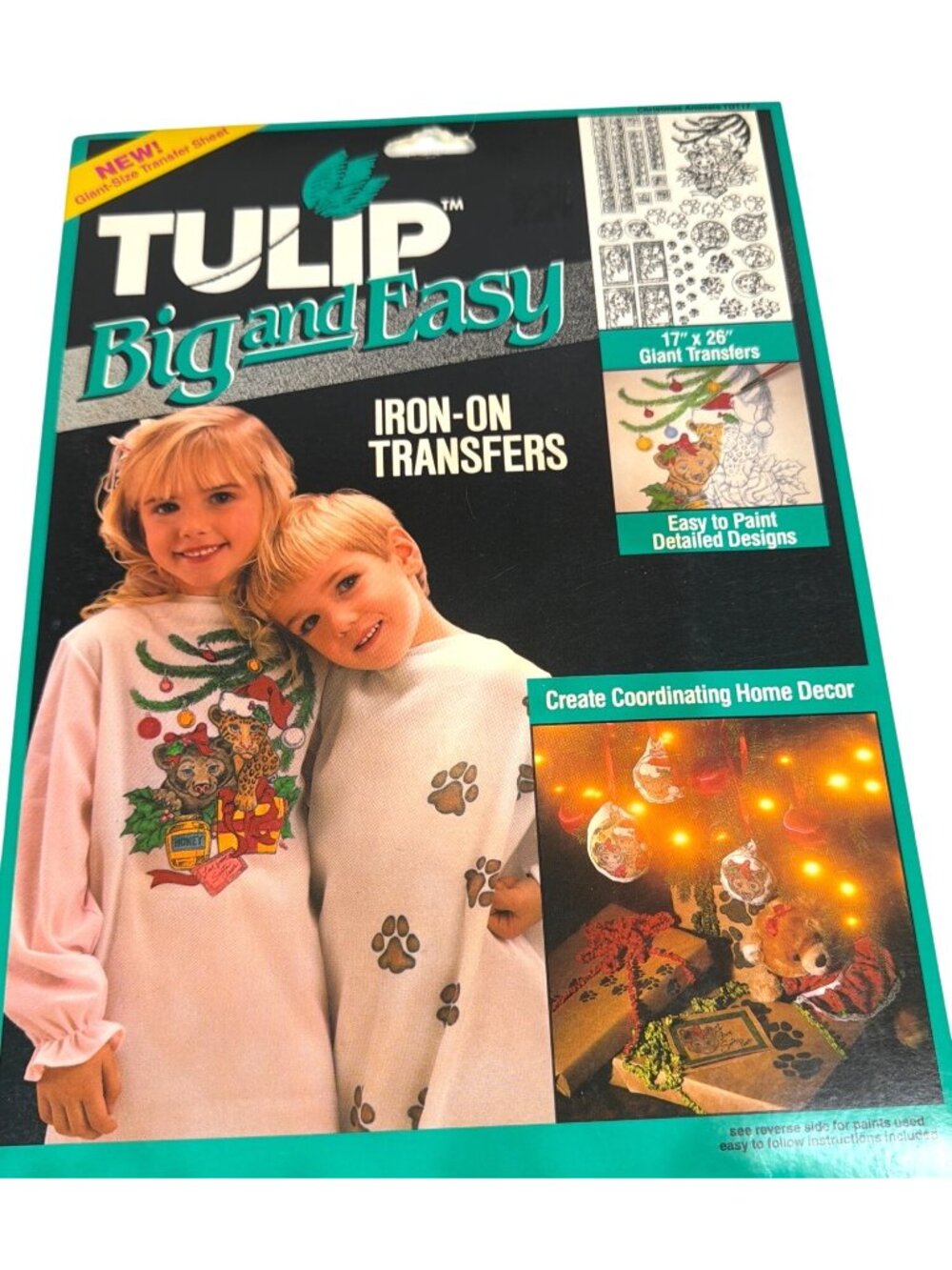 VTG 1992 Tulip Big Easy Iron-On Fabric Transfers GIANT Paint Craft Lot Set of 4 - Picture 4 of 16